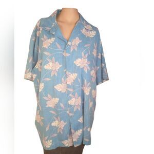 Kai Nani Blue Floral Print Shirt